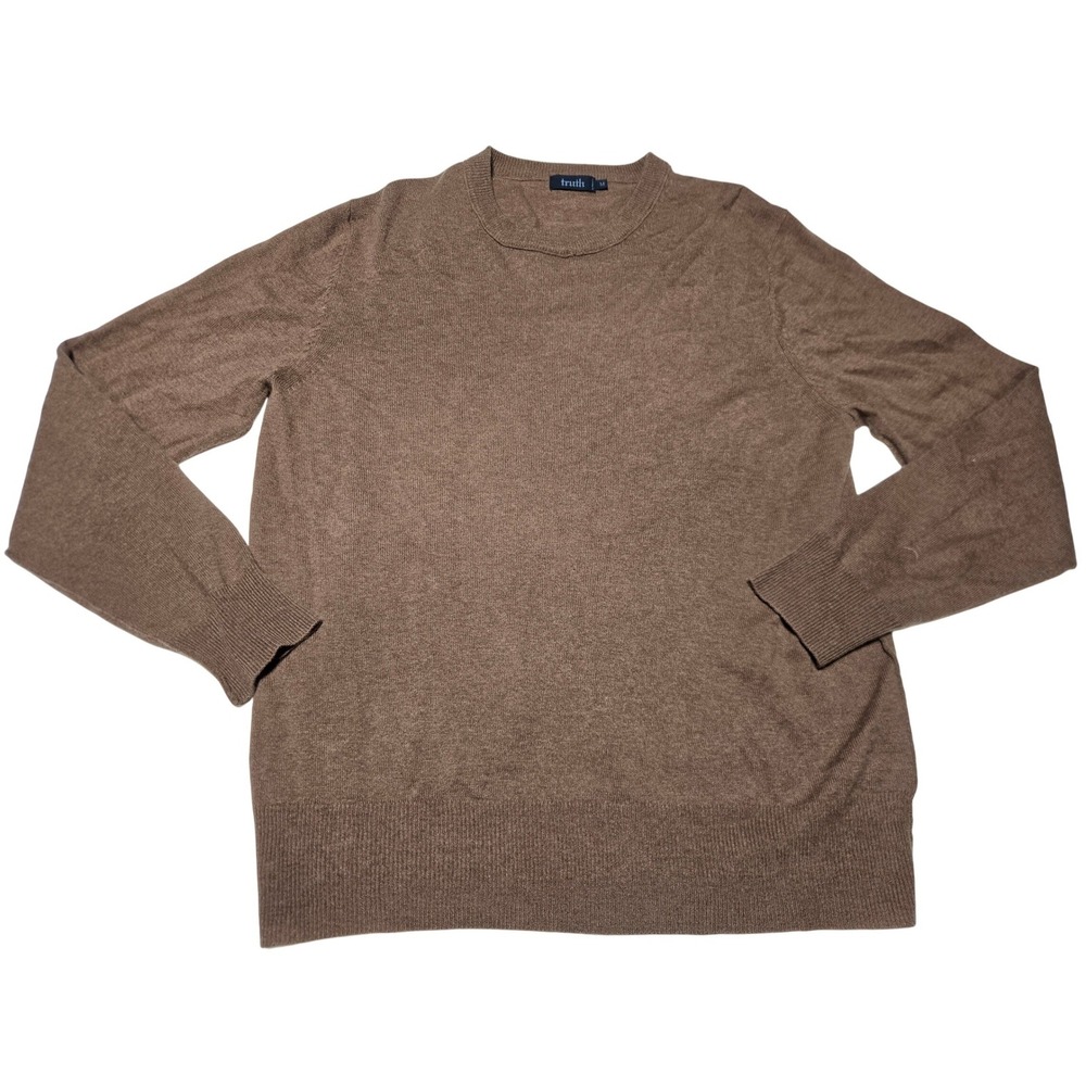 Truth by Republic Brown Crew Neck‎ Sweater 100% Wool Men's M Normcore